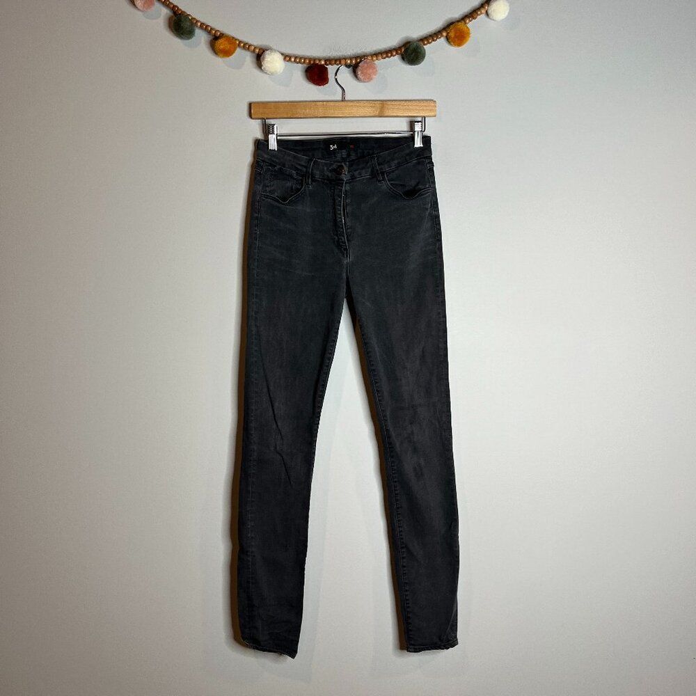 3x1 washed black skinny jeans